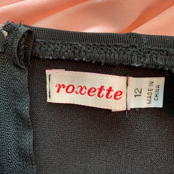 Gorgeous Roxette Pink and Black High-Low Dress, Girl's Size 12. - Picture 3 of 13